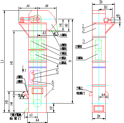 環(huán)鏈提升機圖紙